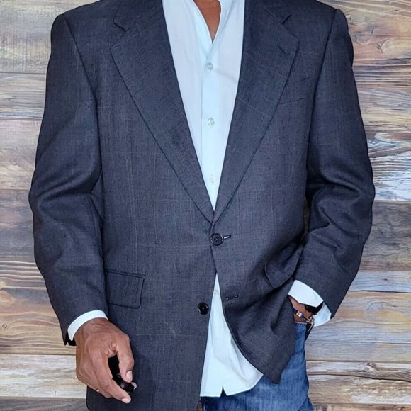 Vintage Gieves & Hawkes Savile Row London Wool Plaid Blazer Sport Jacket 41R - Picture 3 of 10